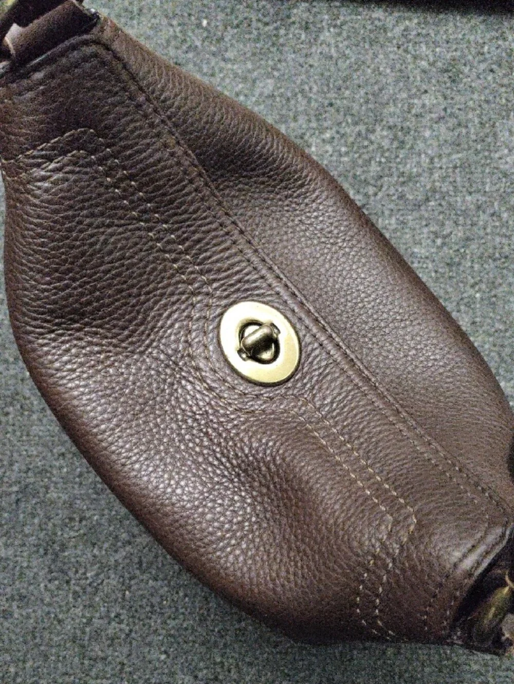 Coach Brown Pebbled Leather Shoulder Bag #10947
